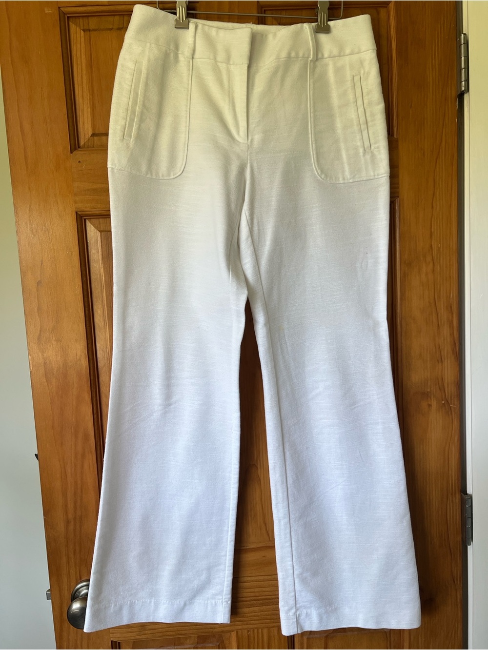 Loft White Women's Wide-Leg Cotton Pants